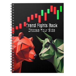 Caderno Espiral Notebook Bull vs. Bear Market Batalha para Comerci