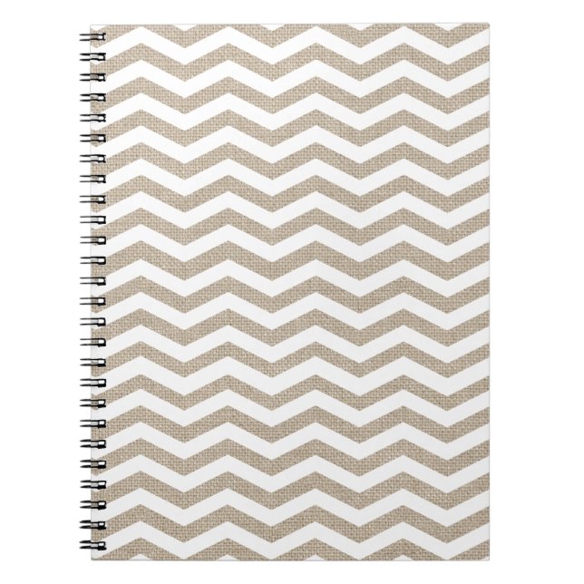 Caderno Espiral Notebook Burlap Chevron (Frente)