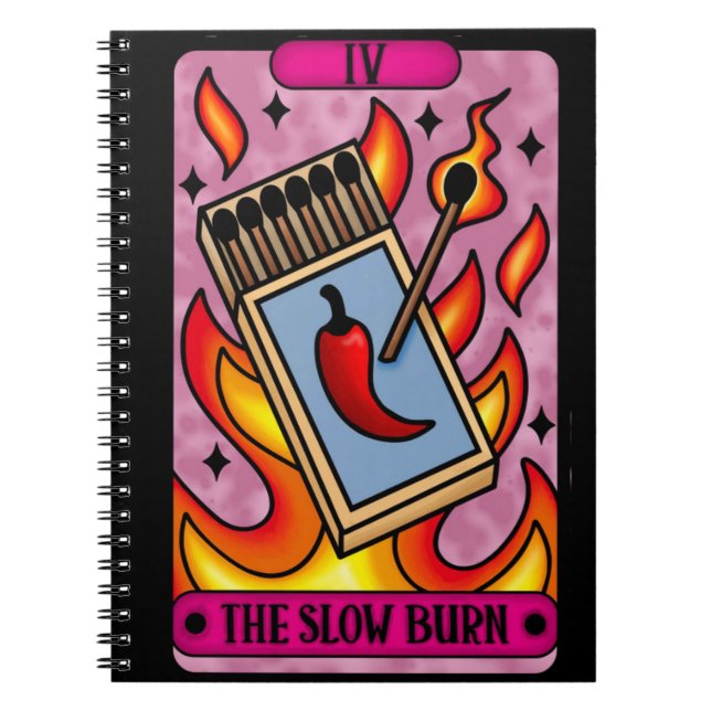 Caderno Espiral Notebook Burn Tarot Lento (Frente)