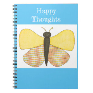 Caderno Espiral Notebook Butterfly alegre-Erin Brie Art Notebook