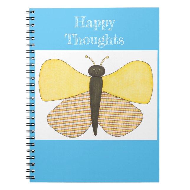 Caderno Espiral Notebook Butterfly alegre-Erin Brie Art Notebook (Frente)