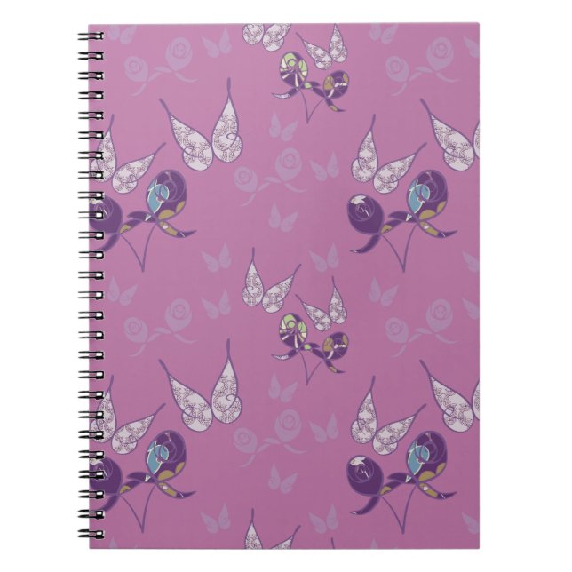 Caderno Espiral Notebook Butterfly Joy Spiral-Bound (Roxo) (Frente)