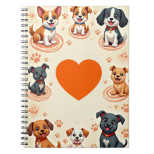 Notebook Cachorro-Cachorro Bonito Diário