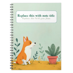 Caderno Espiral Notebook Cachorro Kawaii Cute Personalizado
