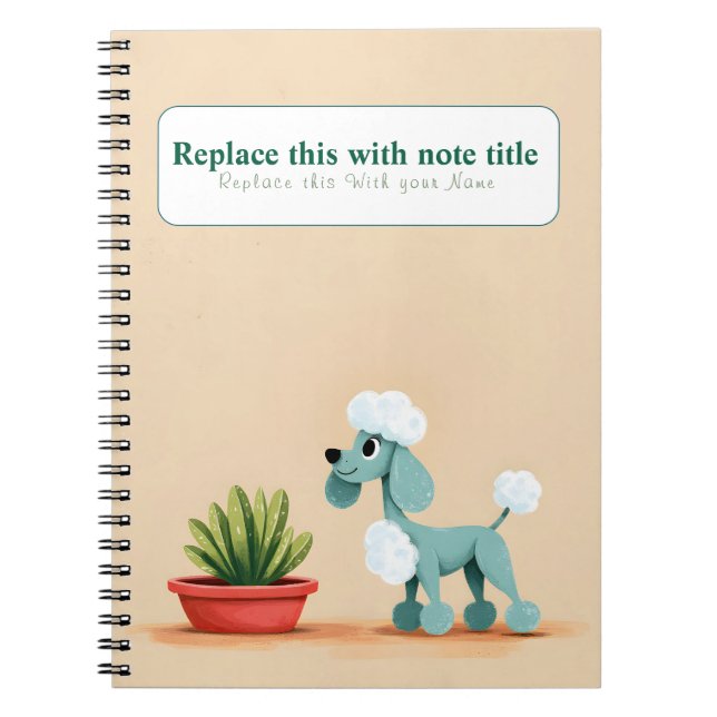 Caderno Espiral Notebook Cachorro Kawaii Cute Personalizado (Frente)