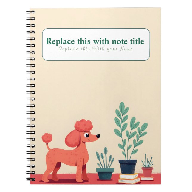 Caderno Espiral Notebook Cachorro Kawaii Cute Personalizado (Frente)