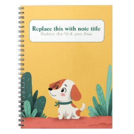 Caderno Espiral Notebook Cachorro Kawaii Cute Personalizado