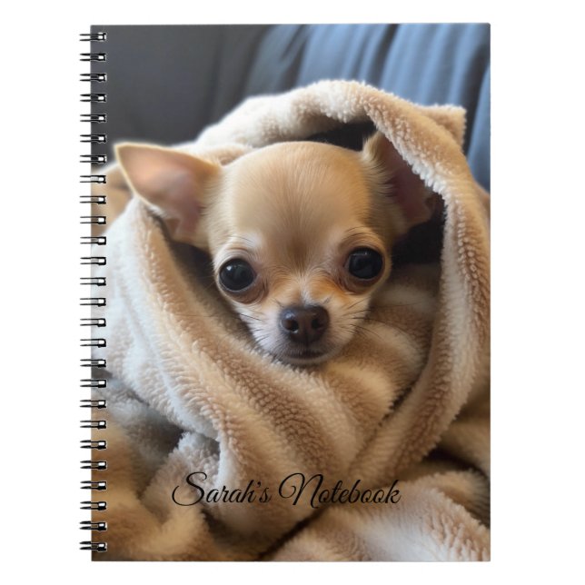 Caderno Espiral Notebook Cachorro Personalizado (Frente)
