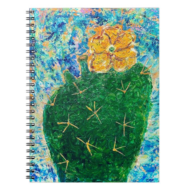 Caderno Espiral Notebook Cactus Flor (Frente)