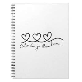 Caderno Espiral Notebook 'Calon lan' Welsh Quote