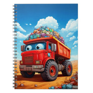Caderno Espiral Notebook - caminhão vermelho