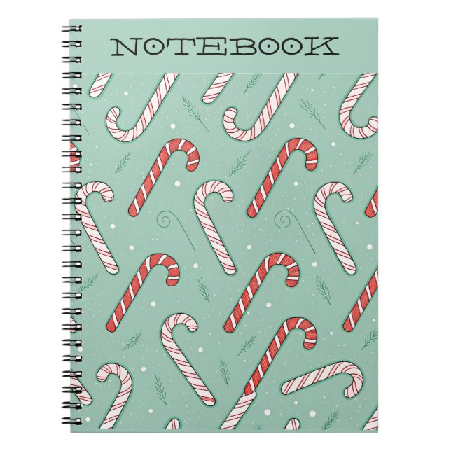 Caderno Espiral Notebook Candy Cane Holiday Premium (Frente)