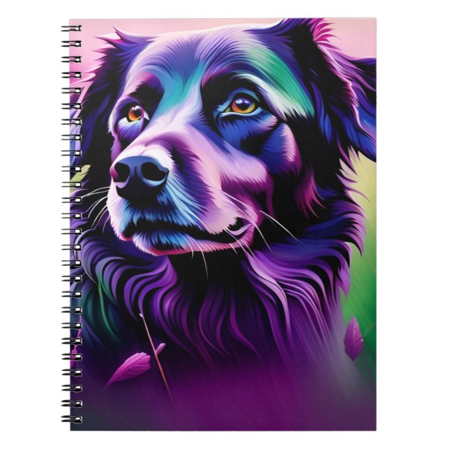 Caderno Espiral Notebook - Cão Roxo (Frente)