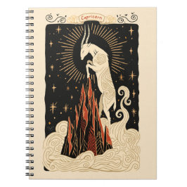 Caderno Espiral Notebook Capricorn Celestial Arte Zodiac
