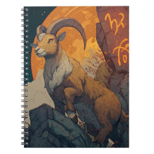 Caderno Espiral Notebook Capricorn Zodiac
