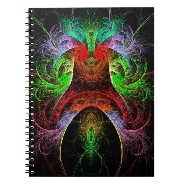 Caderno Espiral Notebook Carnaval Abstrato Art (Frente)