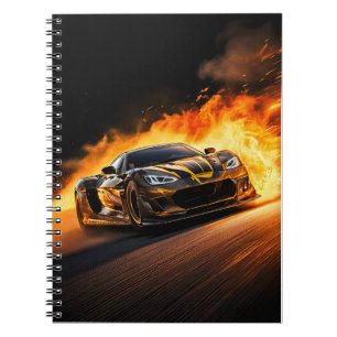 Caderno Espiral Notebook - carro de corrida