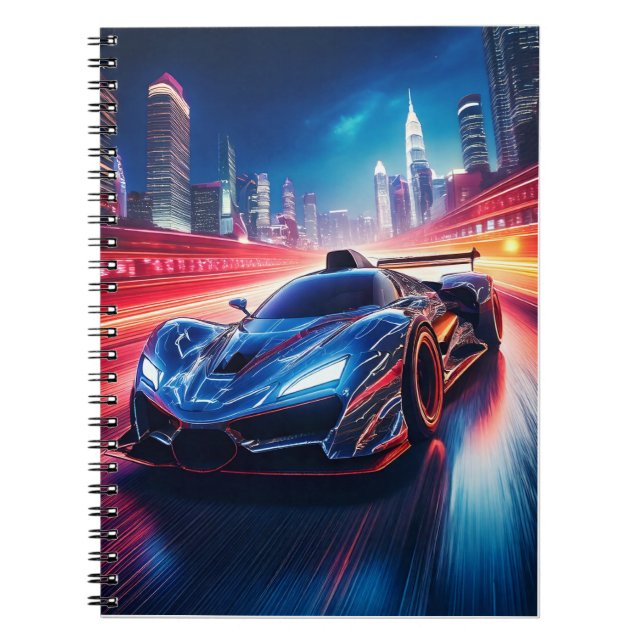 Caderno Espiral Notebook - carro desportivo (Frente)