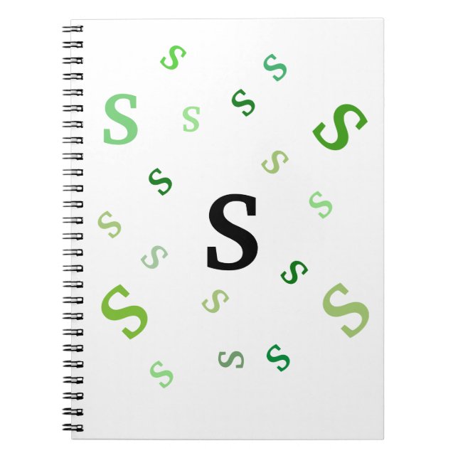 Caderno Espiral Notebook - Cartas verdes compactadas (Frente)