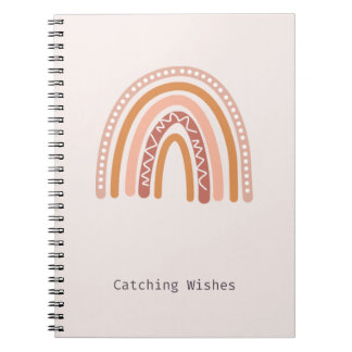 Caderno Espiral Notebook Catching Wish Boho Rainbow