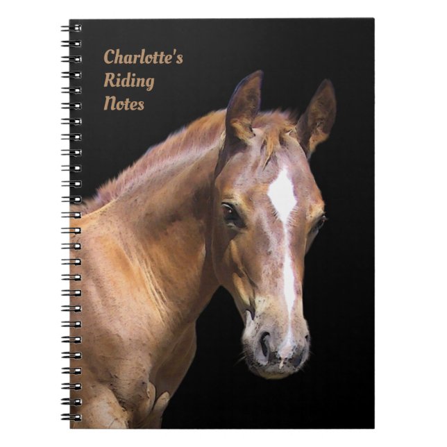 Caderno Espiral Notebook Cavalo / Anel sem texto (Frente)