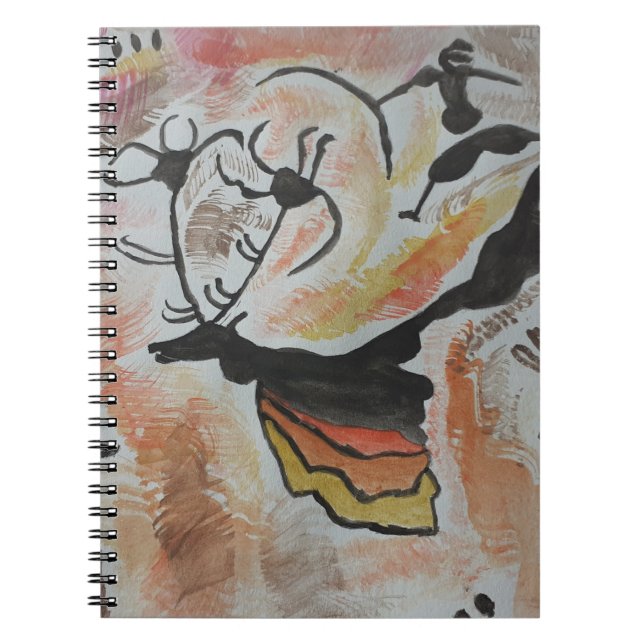 Caderno Espiral Notebook Cave Art Abstrato (Frente)
