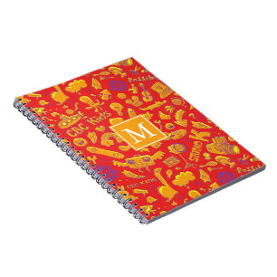 Caderno Espiral Notebook CBC Kids Patterno Monograma