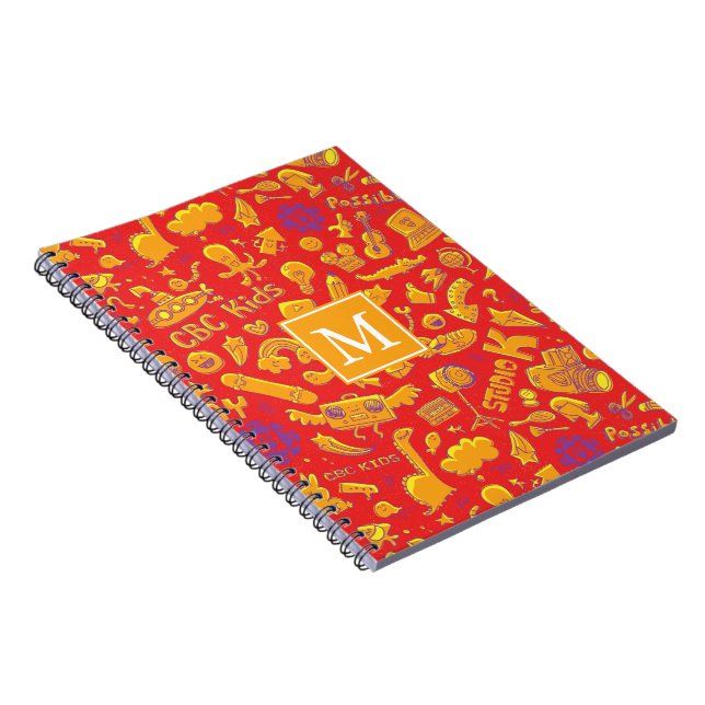 Caderno Espiral Notebook CBC Kids Patterno Monograma (Lado Direito)