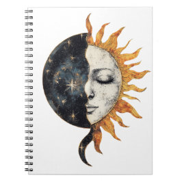 Caderno Espiral Notebook Celestial Sun