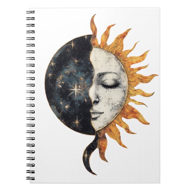 Caderno Espiral Notebook Celestial Sun (Frente)
