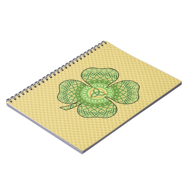 Caderno Espiral Notebook Celtic Shamrock (Left Side)