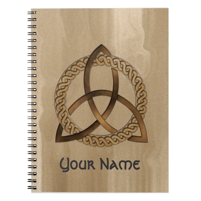 Caderno Espiral Notebook Celtic Trinity Personalizável (Frente)