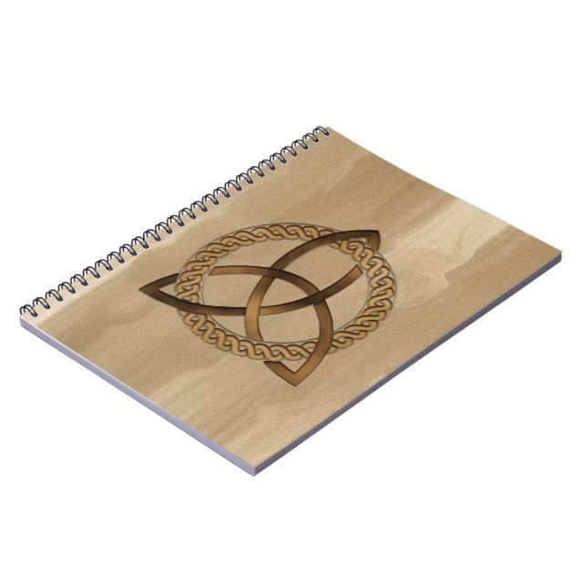 Caderno Espiral Notebook Celtic Triquetra Trinity (Left Side)
