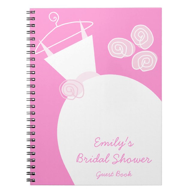 Caderno Espiral Notebook 'Chá de panela' Rosa de Casamento (Frente)