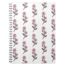 Caderno Espiral Notebook Cherry Blossom - Padrão Branco