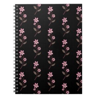 Caderno Espiral Notebook Cherry Blossom - Padrão Preto