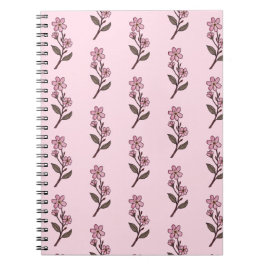 Caderno Espiral Notebook Cherry Blossom - Padrão rosa