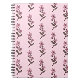 Caderno Espiral Notebook Cherry Blossom - Padrão rosa