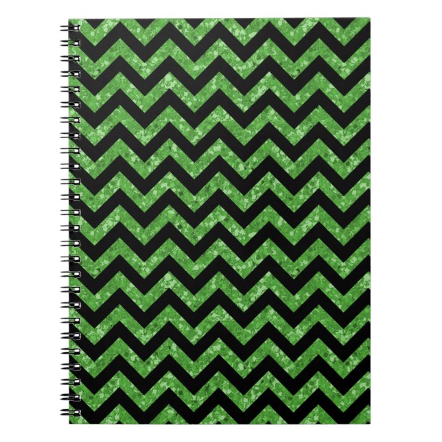 Caderno Espiral Notebook Chevron Glitter Look (Frente)