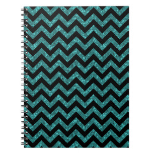 Caderno Espiral Notebook Chevron Glitter Look