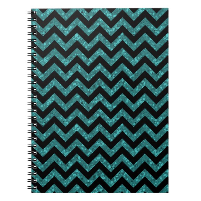 Caderno Espiral Notebook Chevron Glitter Look (Frente)