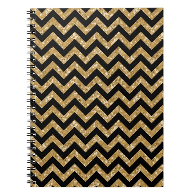 Caderno Espiral Notebook Chevron Glitter Look (Frente)