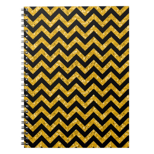 Caderno Espiral Notebook Chevron Glitter Look (Frente)