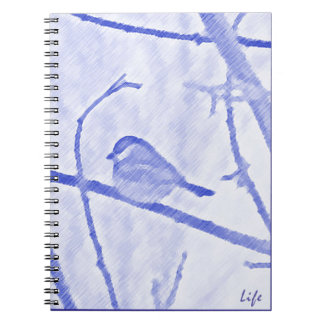 Caderno Espiral Notebook Chickadee Life
