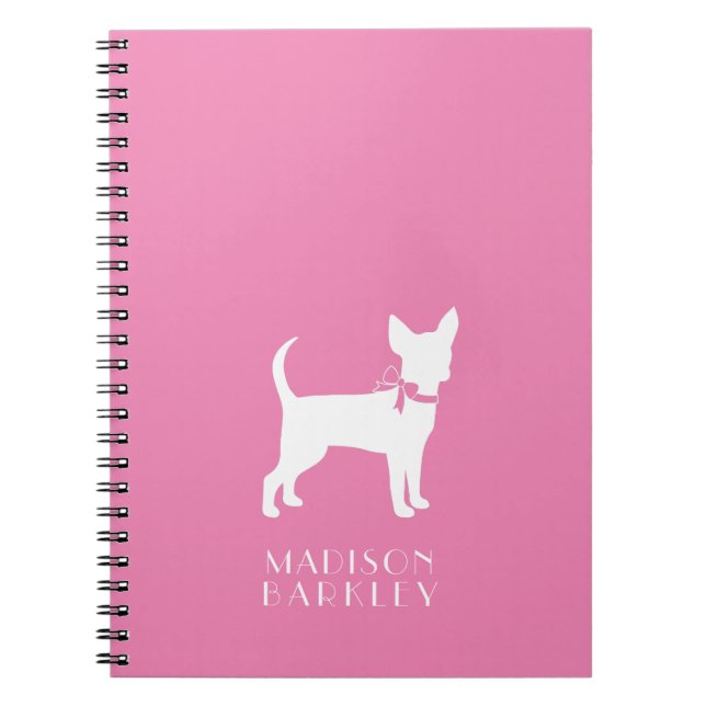 Caderno Espiral Notebook Chihuahua Dog Puppy (Frente)