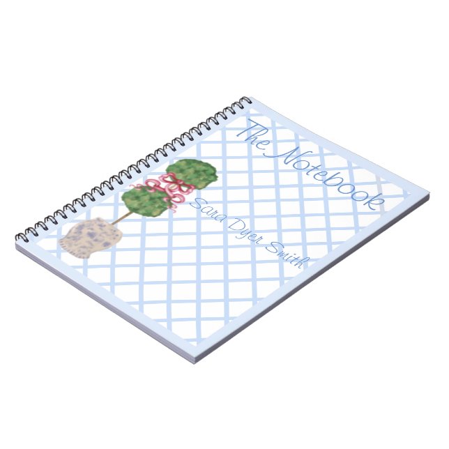 Caderno Espiral Notebook Chinoiserie Ginger Jar Jars Topiary (Left Side)