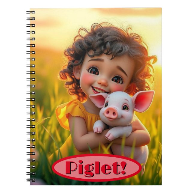 Caderno Espiral Notebook Chums Piglet (Frente)