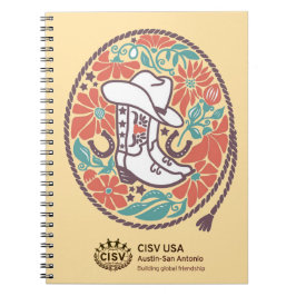 Caderno Espiral Notebook CISV Austin Cowboy Hat e Boots