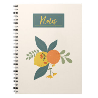 Caderno Espiral Notebook Citrus Garden