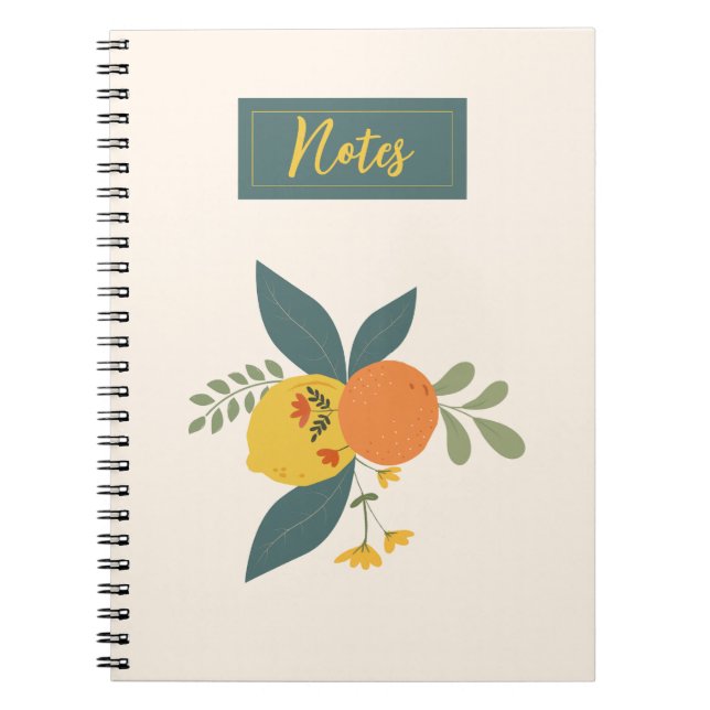 Caderno Espiral Notebook Citrus Garden (Frente)